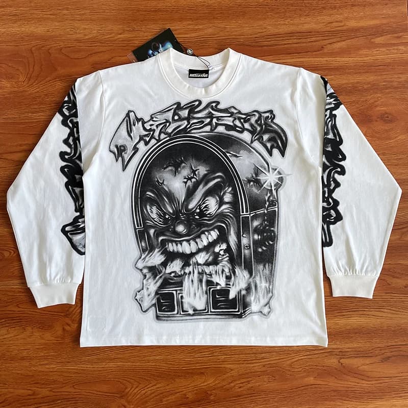 HS Airbrushed T-shirt décontracté à manches longues pour hommes et femmes
