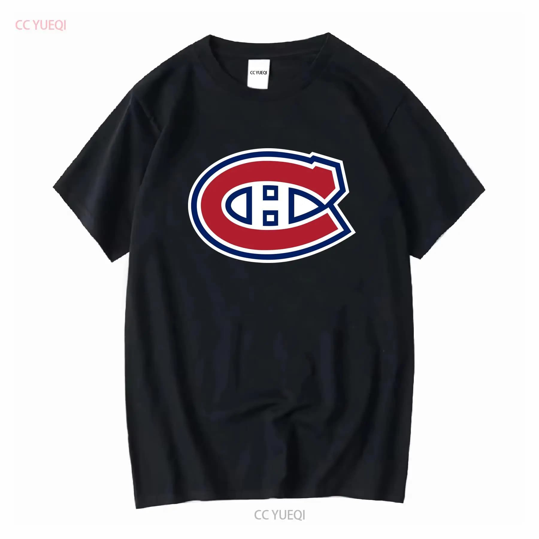 Montréal canadiens logo actif t-shirt drôle t-shirt américain vintage lavé respirant unisexe légèrem