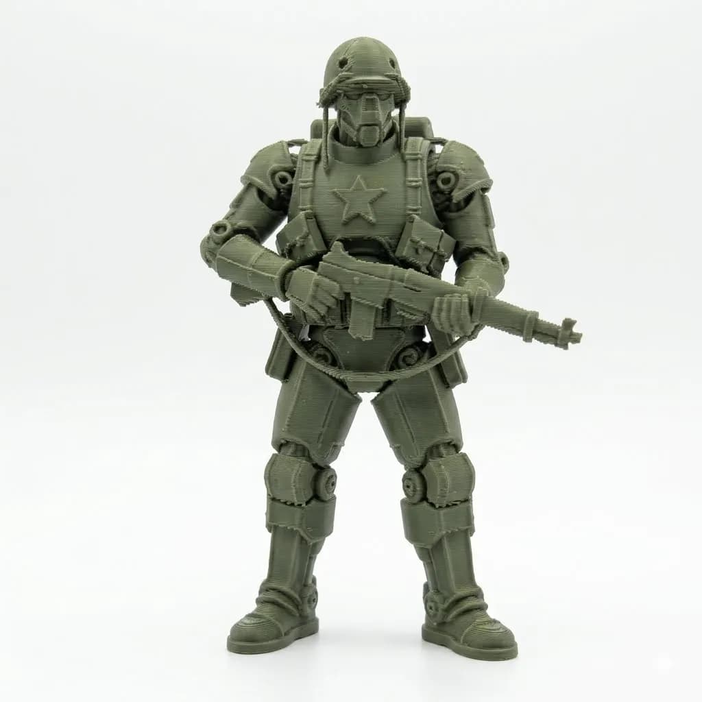 Modèle de soldat militaire - Statue d'armée en plastique avec uniforme, idéale pour le bureau, la bi