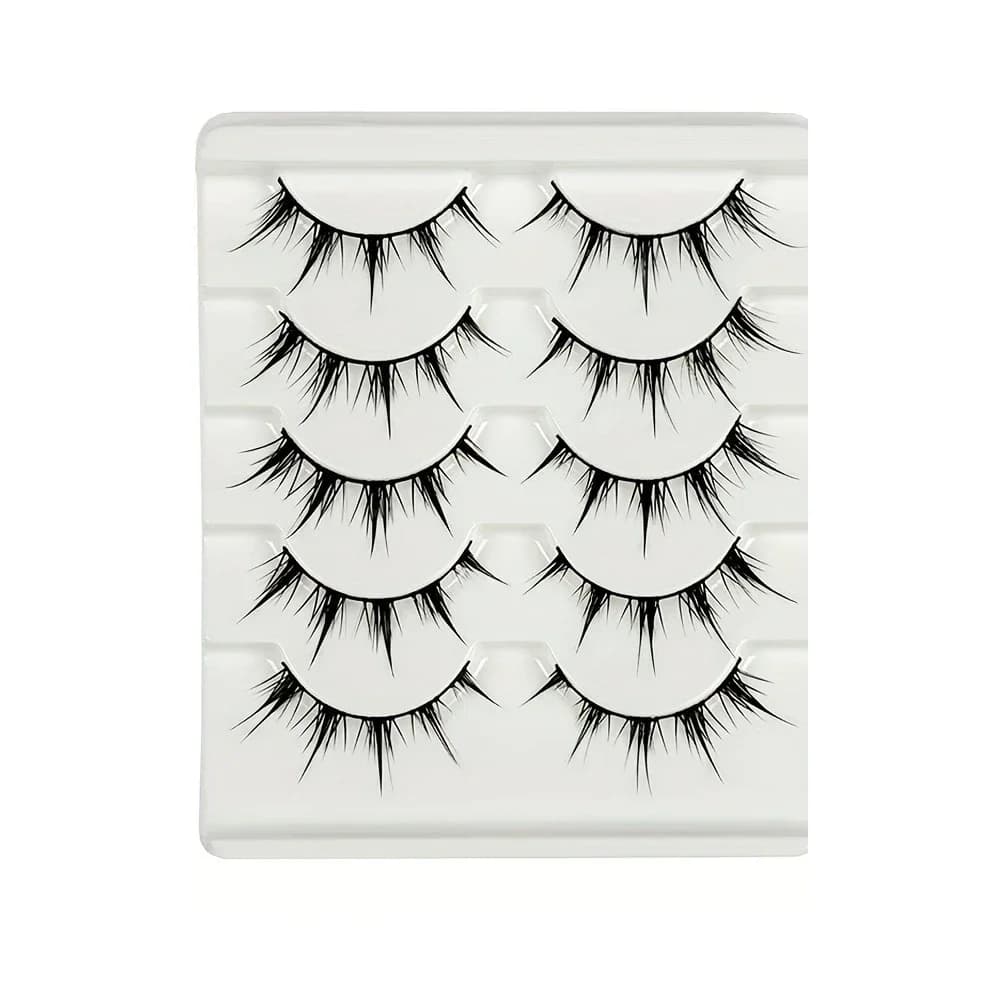 Faux cils d'inspiration d'anime, 5 paires de faux cils d'oeil de dessin animé, aspect dramatique, st