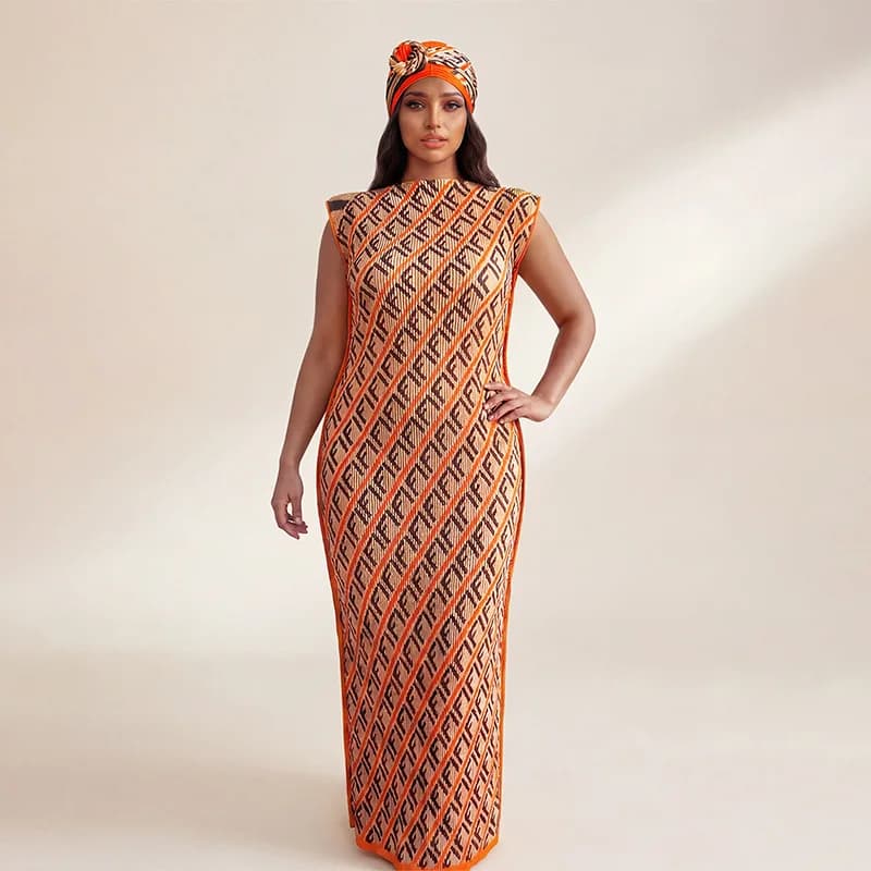 Nouvelle robe longue africaine avec écharpe, mode féminine arabe du Moyen-Orient, style streetwear, 