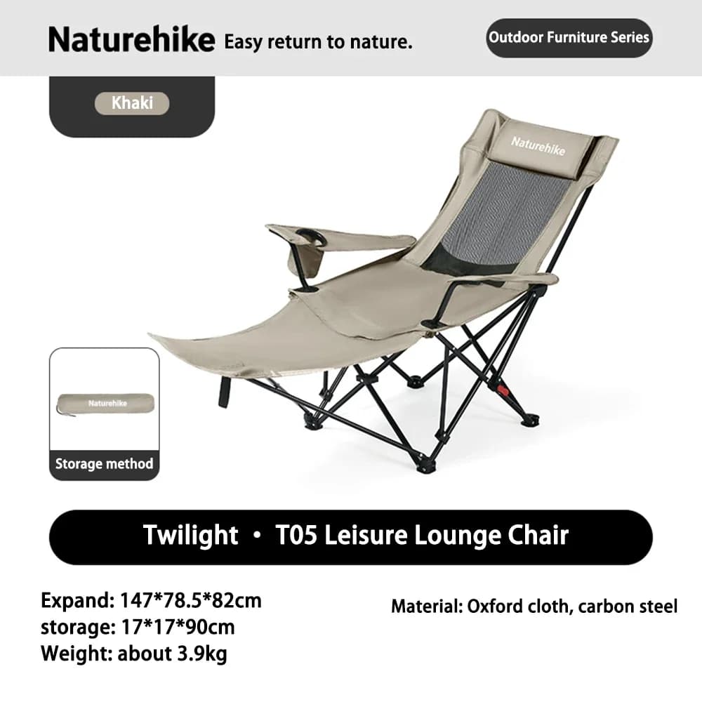 Chaise longue pliante extérieure inclinable chaises de pêche légères chaise de Camping Portable chai