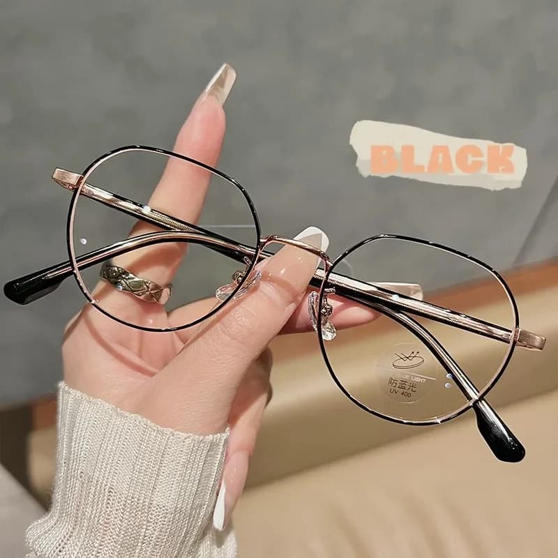 Lunettes de myopie de luxe classiques Vintage Anti-lumière bleue lunettes femmes hommes moins dioptr