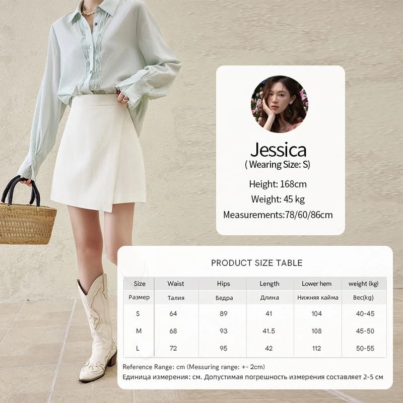 MISHOW jupe courte femmes 2025 printemps été solide a-ligne taille haute jupes minces femme nouvelle