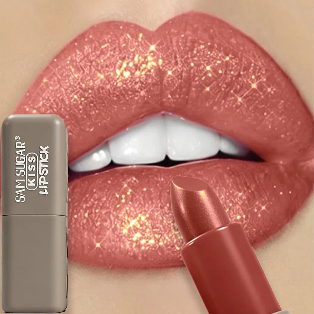 Rouge à lèvres nacré sculpté, baume mat à fines paillettes, hydratant, haute pigmentation, longue te