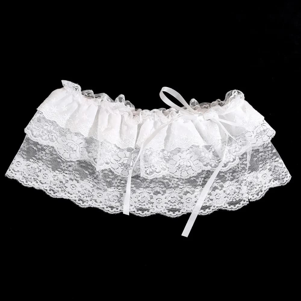 Mini-jupes élégantes en dentelle style Balletcore, style coréen, courtes à volants, à motif floral, 