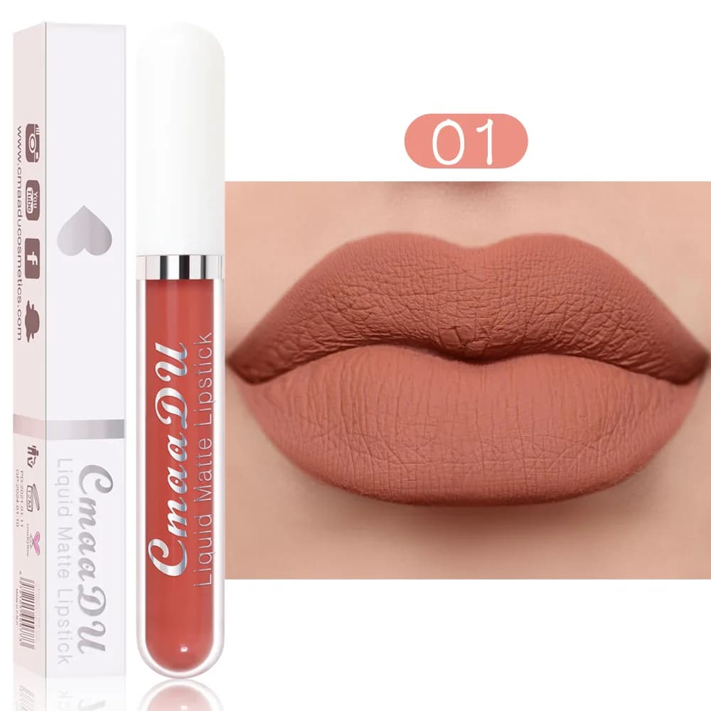 Rouge à lèvres liquide velours mat, Sexy, longue durée, Rose, maquillage pour femmes, beauté rouge, 