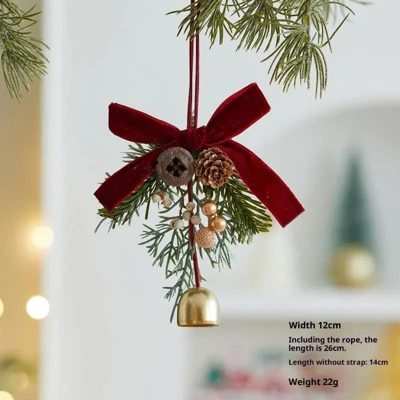 Guirlande de cloches de noël pendentif, ornements d'arbre de noël, décoration de scène d'ambiance Fe
