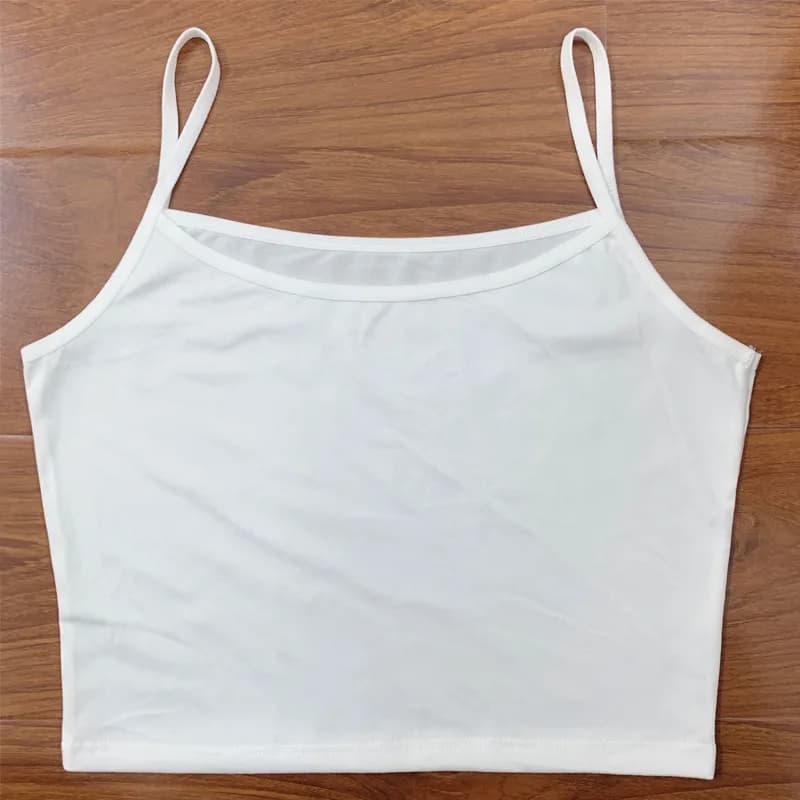 Gilet à bretelles intérieur court pour femme, nombril exposé sexy, enveloppement de poitrine monochr