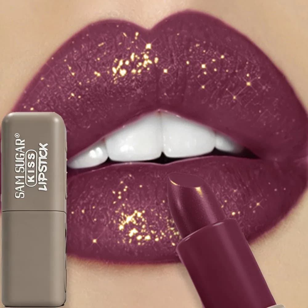 Rouge à lèvres sculpté effet diamant, waterproof, longue tenue, brillant, nacré, scintillant, résist