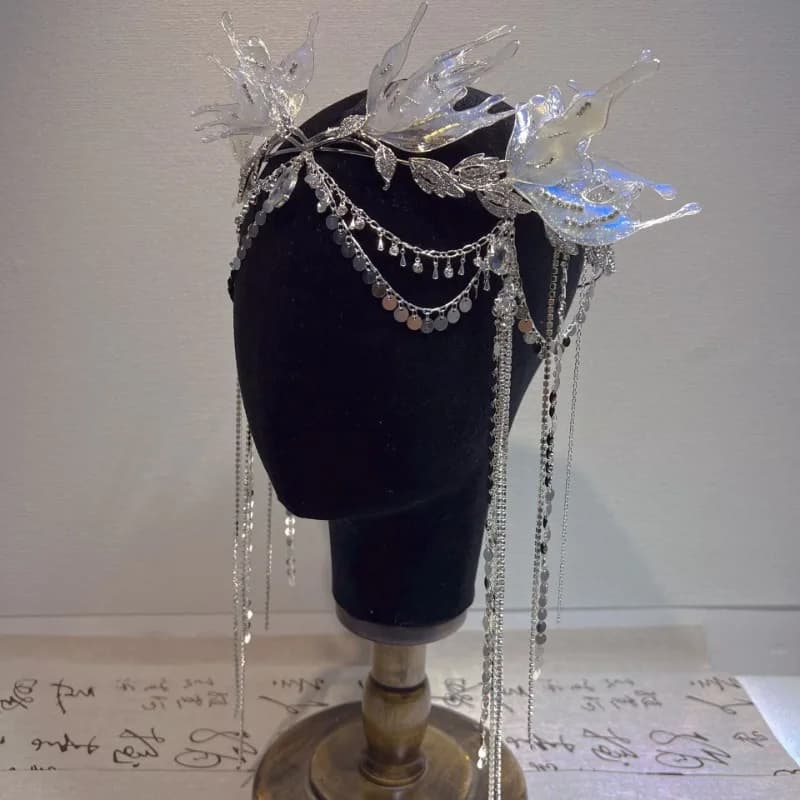Nouvelle couronne de cheveux pour femmes, accessoire de cheveux à franges de sirène, couvre-chef