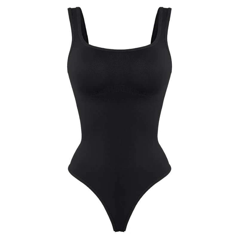 Body sans couture pour femmes, vêtement modelant, contrôle du ventre, col carré, débardeur, dos nu, 