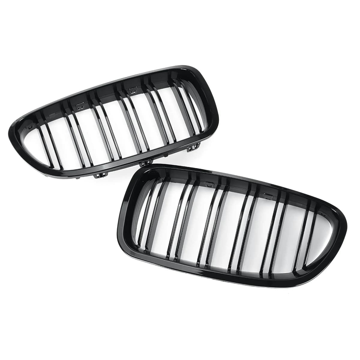 Calandre à Double lattes avant noir brillant, pour BMW série 5 F10 F11 F18 2010 – 2017, grilles de c