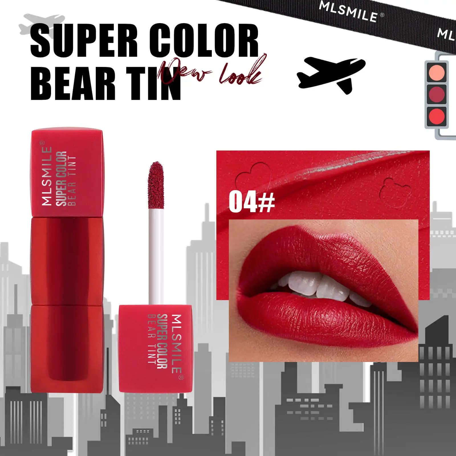 MLSMIL brillant à lèvres femme 6 couleurs longue durée velours mat liquide rouge à lèvres mat et non