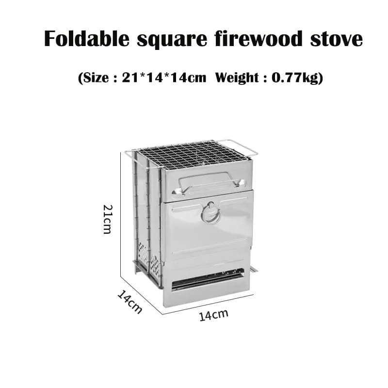 Poêle à bois, réchaud de Camping Portable, petit poêle à bois pour tente extérieure, cuisine, pique-