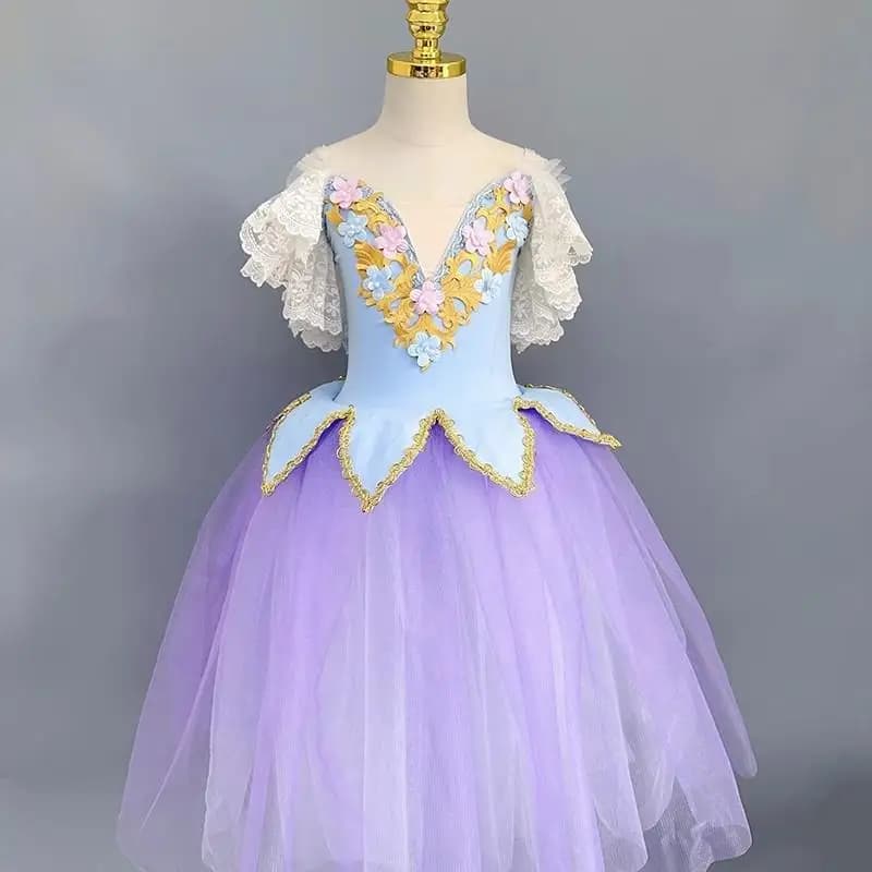 Robe de Ballet Longue pour Fille, Tutu Romantique, Costumes de brevContemporaine pour Enfants et Fem