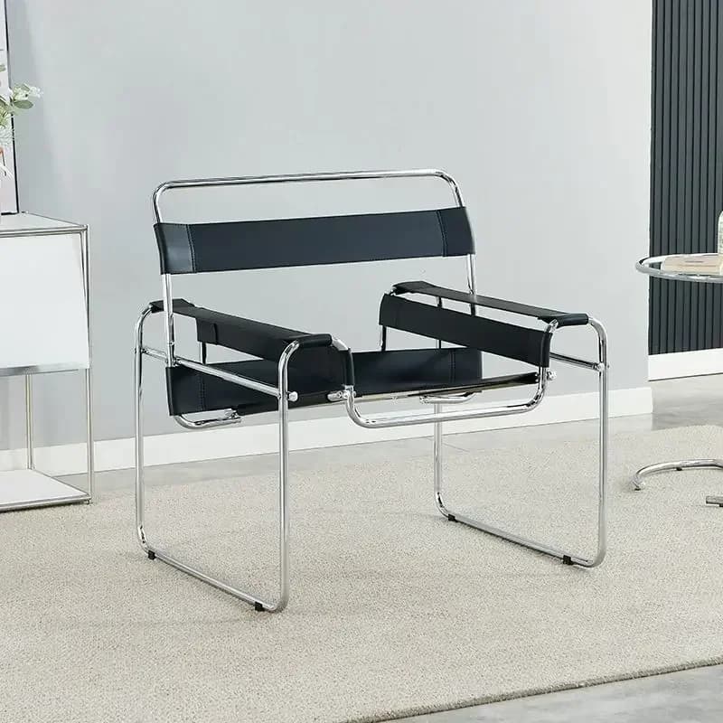 Vassili – chaise de loisirs nordique, chaise Simple, Style industriel médiéval, réseau rouge Bauhaus