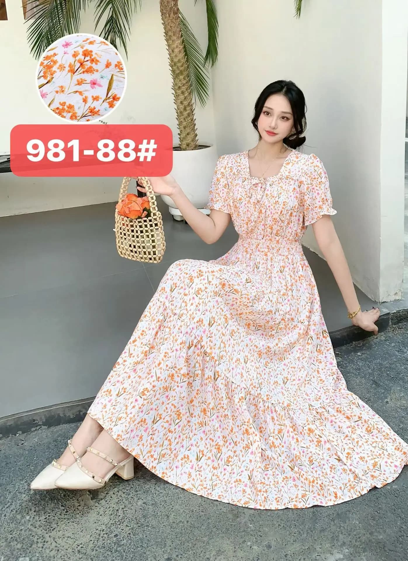 Robe d'été bohème pour femme, style plage, en coton et soie, imprimé floral, jupe de tourisme, taill