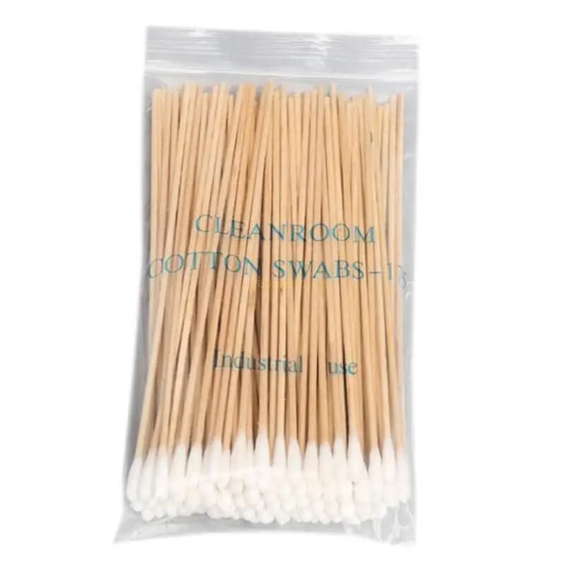 Coton-tige à manche en bois, 100/200 pièces, 6 pouces de Long, applicateur robuste, coton-tige Q tip