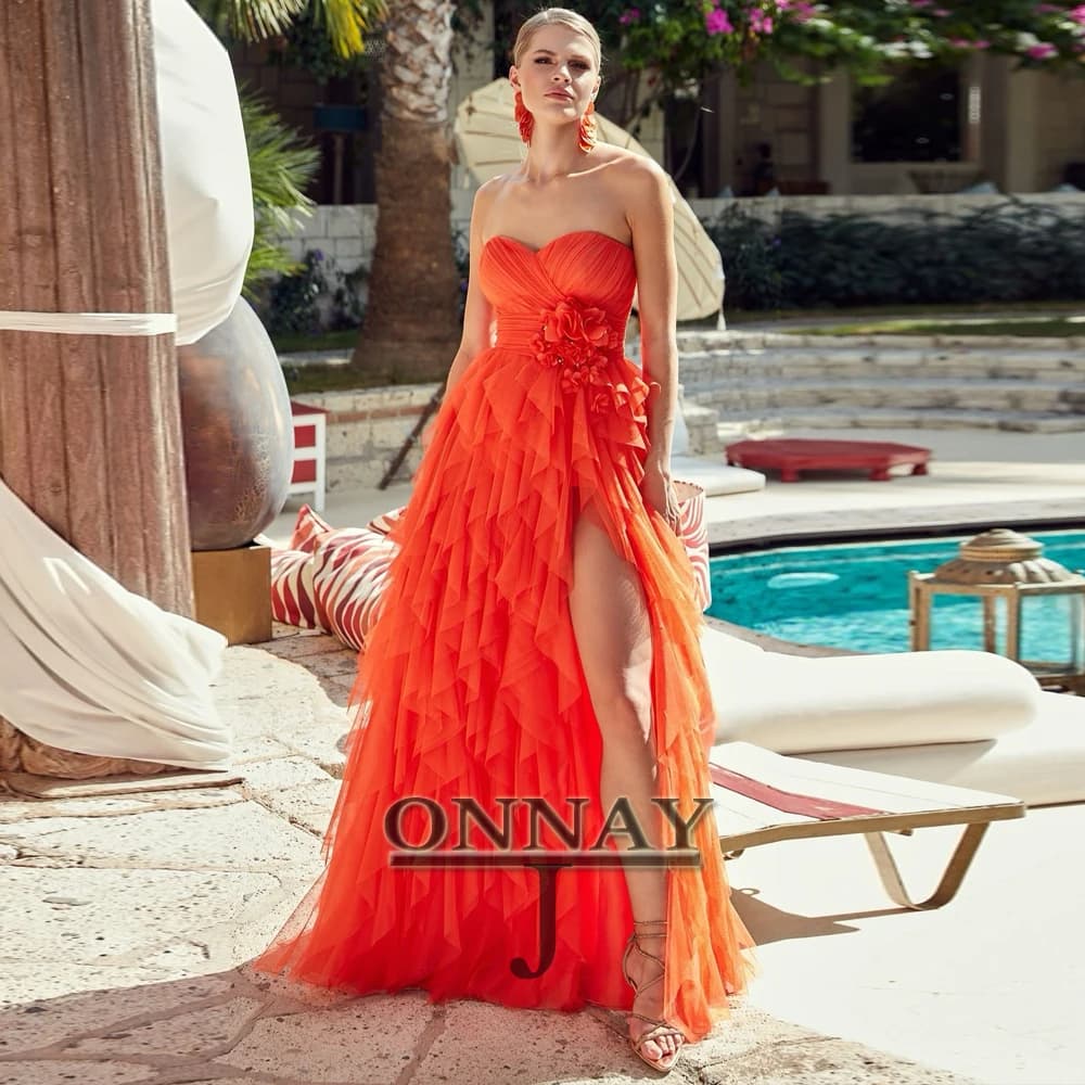 Charme volants Aline robes De soirée longue pour les femmes dubaï saoudien Pageant fête formelle rob