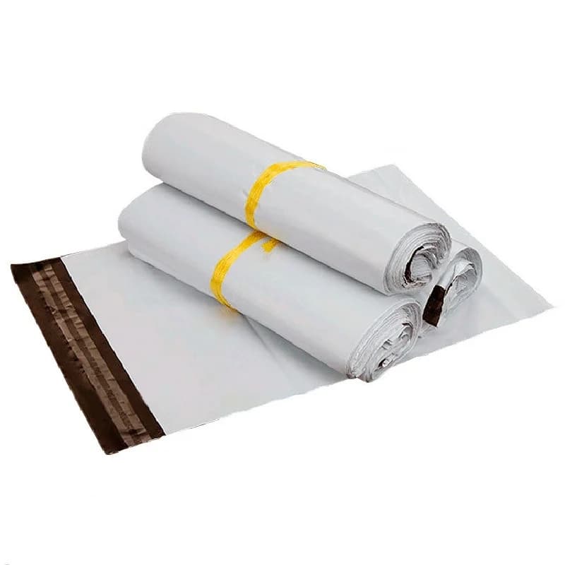 Sac enveloppe en plastique, sac de rangement pour enveloppes express, sac d'expédition gris et blanc