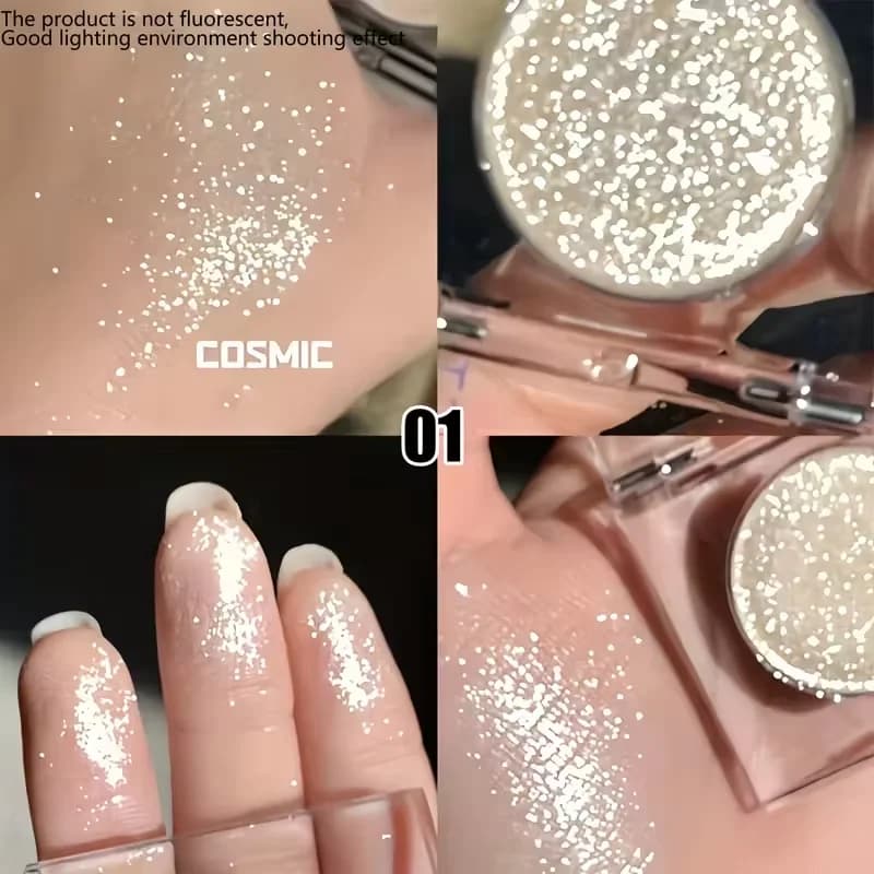 Fard à paupières scintillant longue durée - Brillance intense et radieuse, illuminateur pour le visa