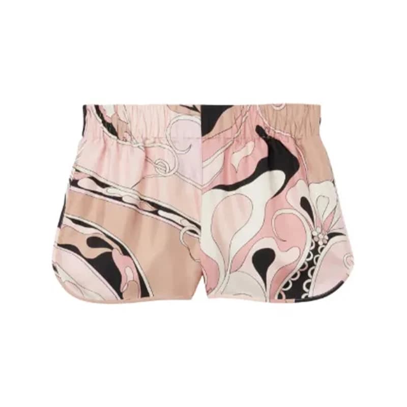Mode imprimé plage Shorts ensemble Chic femmes sans manches dos nu haut à licou Mini short costume é
