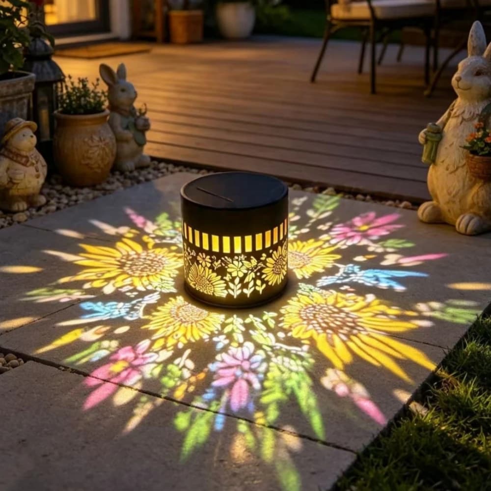 Lampe murale solaire LED colorée en forme de tournesol, étanche, pour clôture extérieure, jardin, ta