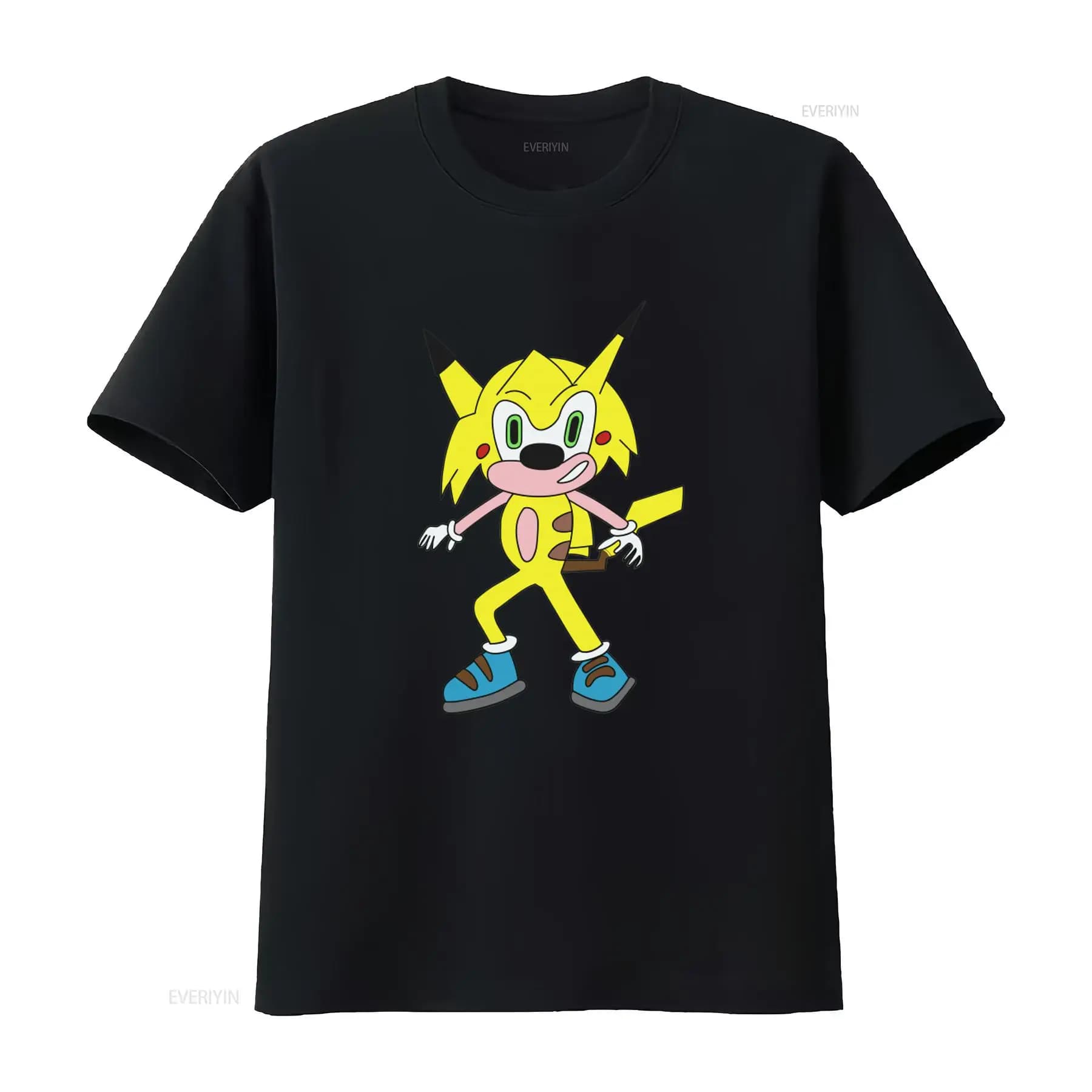 T-shirt Sonichu pour fille, garçon, amie, famille, événement, design original, vintage, délavé, déco