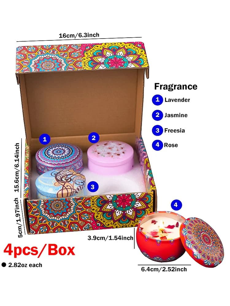 Pot de bougie parfumée sans fumée, longue durée, bougies de soja, pierre de cristal, fleurs séchées,