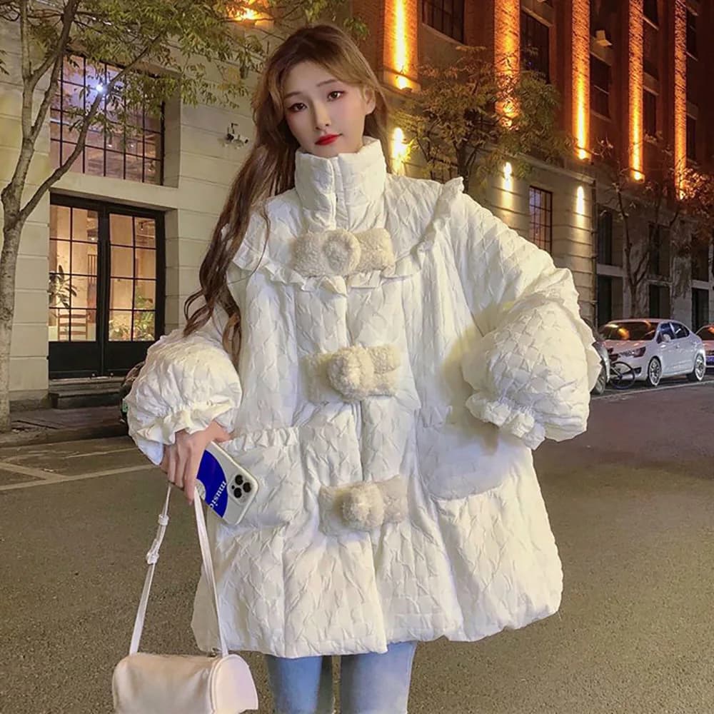 2025 Doudoune d'hiver pour femme, manteau ample et doux