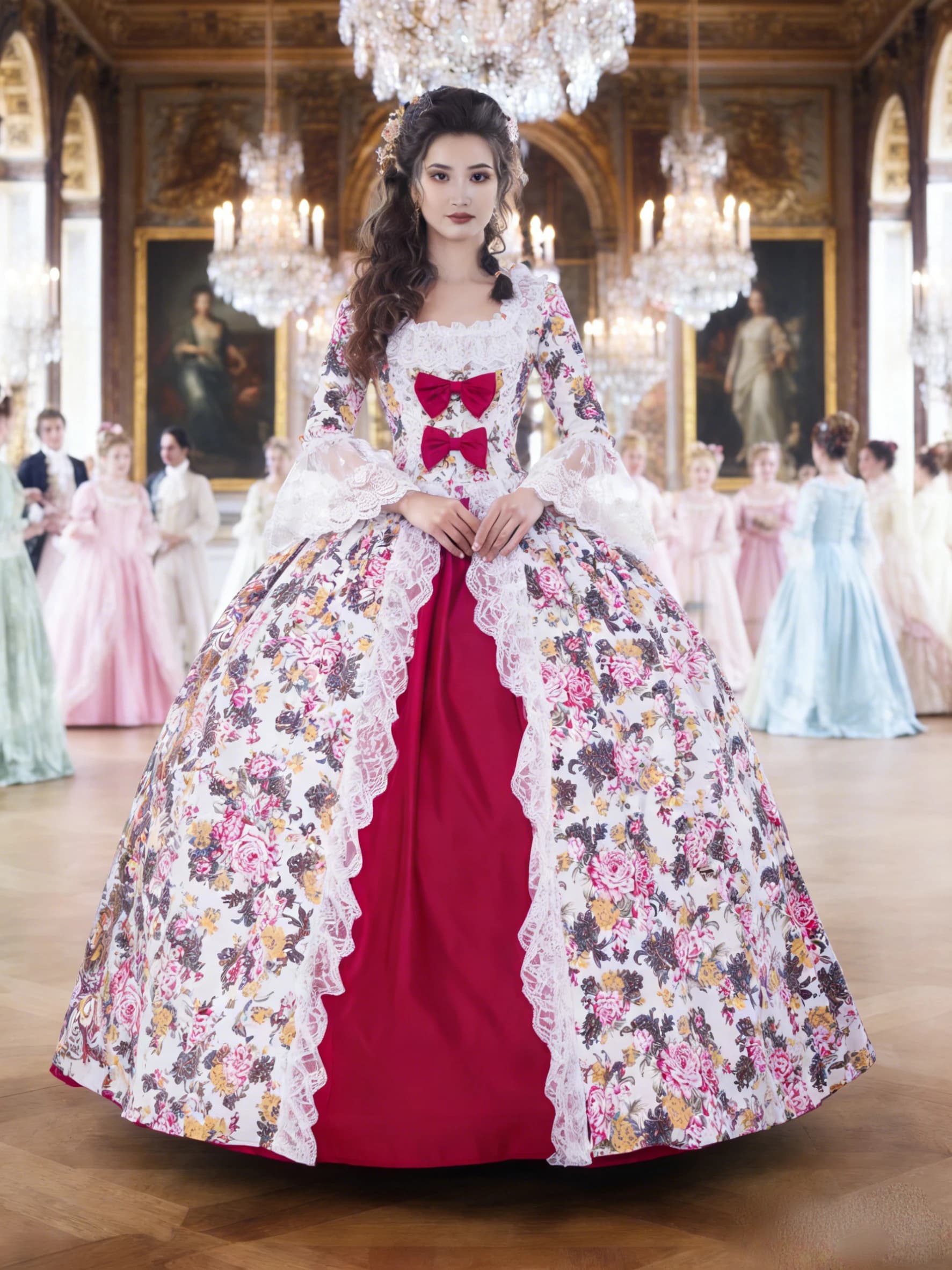 Robe de bal verte Renaissance, robe de princesse Marie-Antoinette, gothique, victorienne, historique