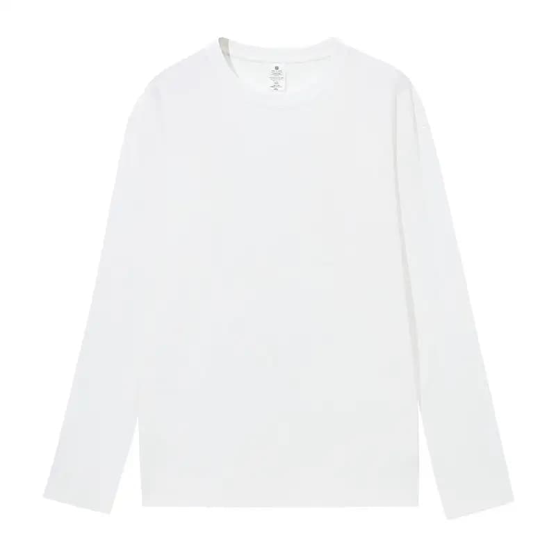 T-shirt manches longues en coton pour hommes et femmes, 230g, Logo imprimé, nom brodé, printemps-aut