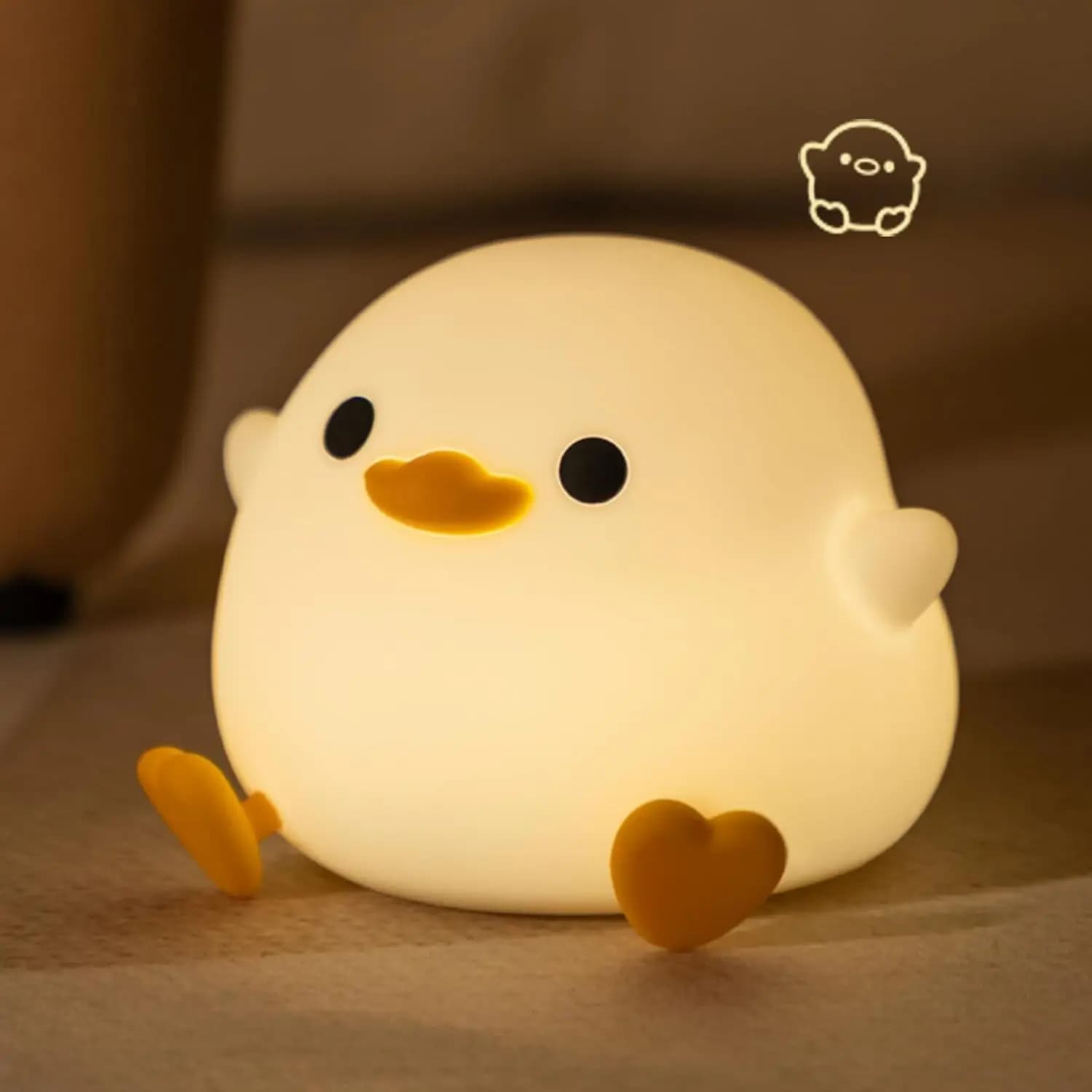 DoDo canard veilleuse LED tête de lit capteur tactile lumière adapté pour chambre dortoir décoration
