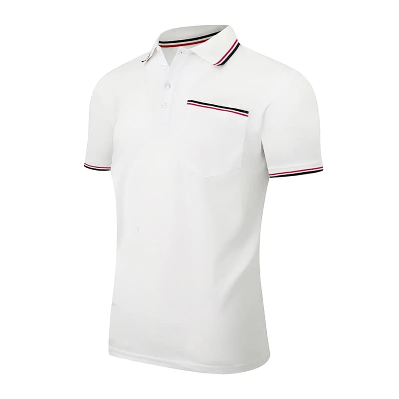 2025 Polo d'été à manches courtes pour hommes, décontracté, respirant, confortable, couleur unie, av
