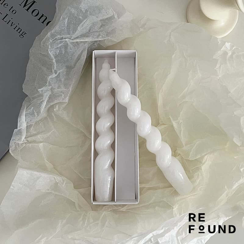 Bougie longue torsadée à la main, cône en spirale ci-après les, 7.5 en effet coloré, non parfumé ci-