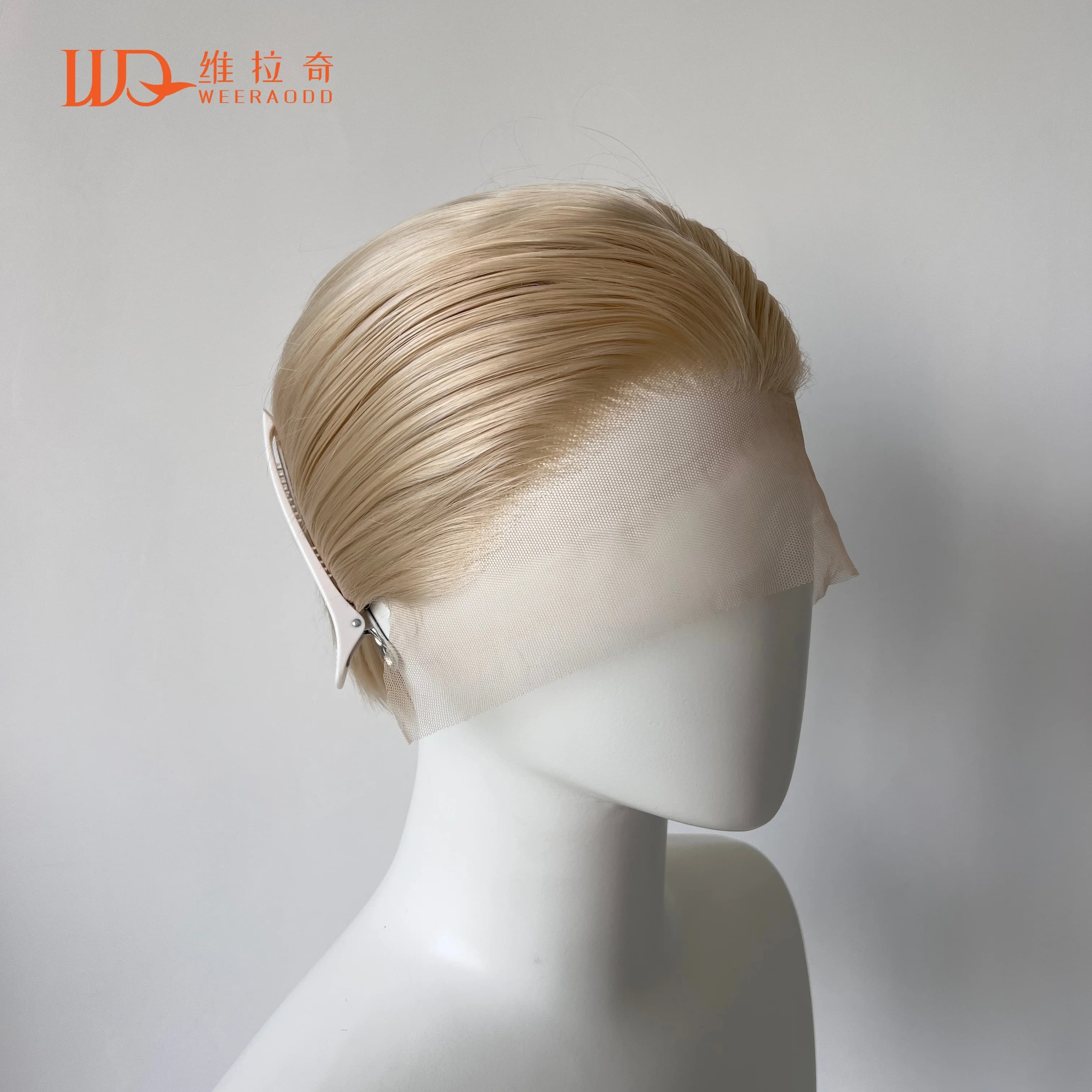 Perruque Lace Front Wig synthétique Blonde, cheveux courts, coupe Bob, 13x4, avec raie libre, naissa
