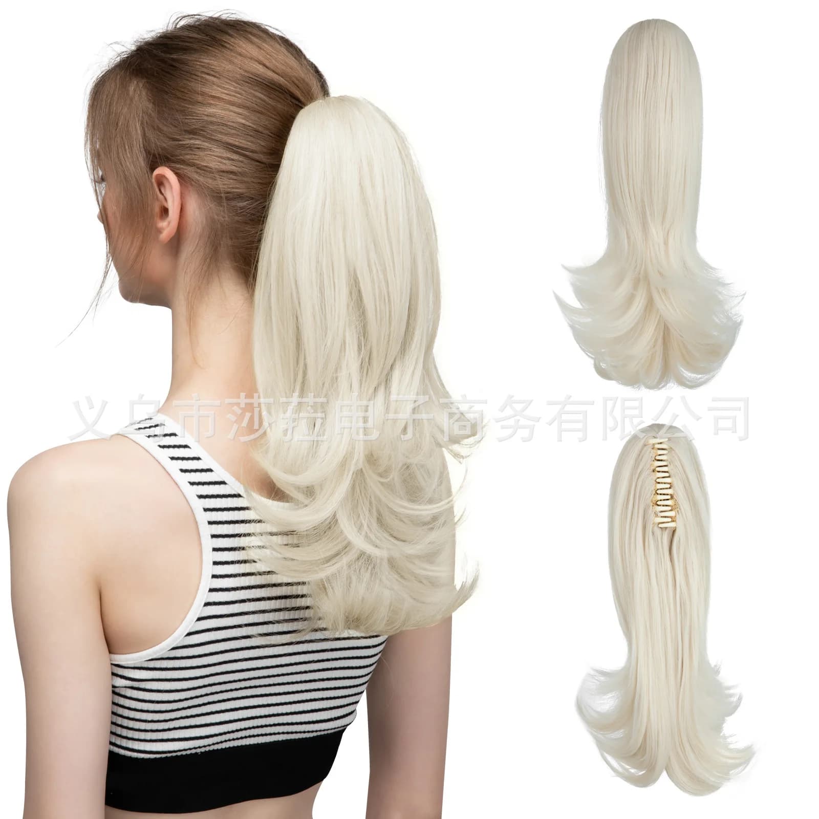 Perruque longue queue de cheval pour femme, fausse queue de cheval bouclée naturelle, clip-on, produ