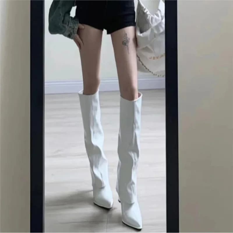 Bottes longues pour femmes 2026, bottes à talon fin et pointu, bottes à talon haut