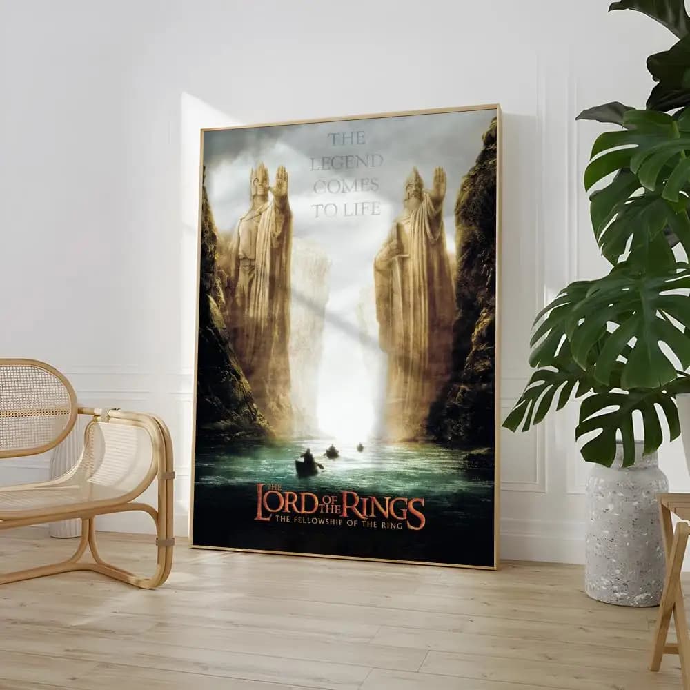 Affiche du film Le Seigneur des Anneaux, toile d'art murale esthétique, décoration tendance pour cha