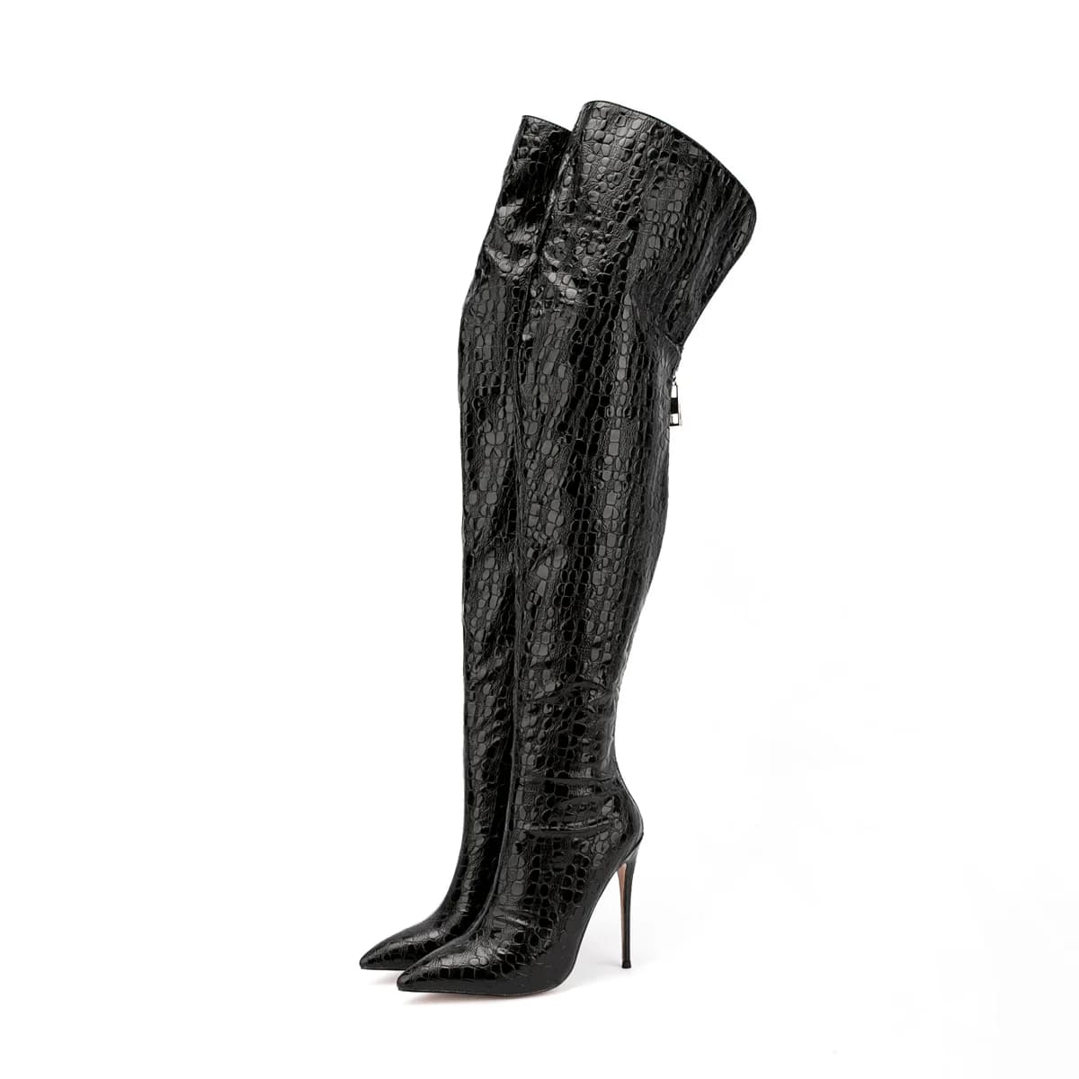 Cuissardes sexy pour femmes, tissu élastique à enfiler, sur le genou, châssis pointu, bottes Parker,