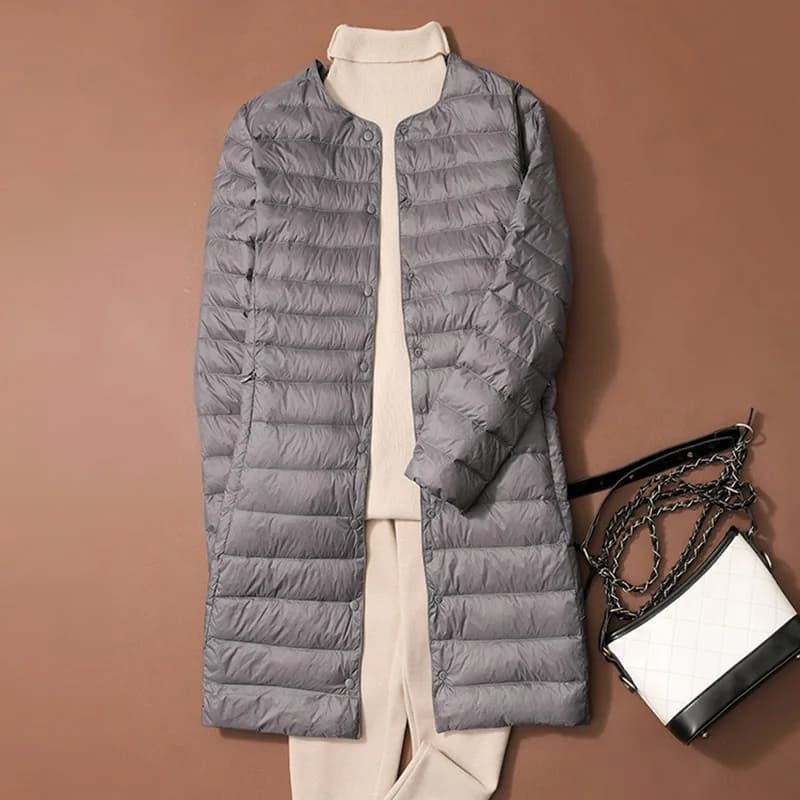 SEDUTMO longues vestes en duvet de canard femmes manteau Ultra léger hiver décontracté mince noir mi