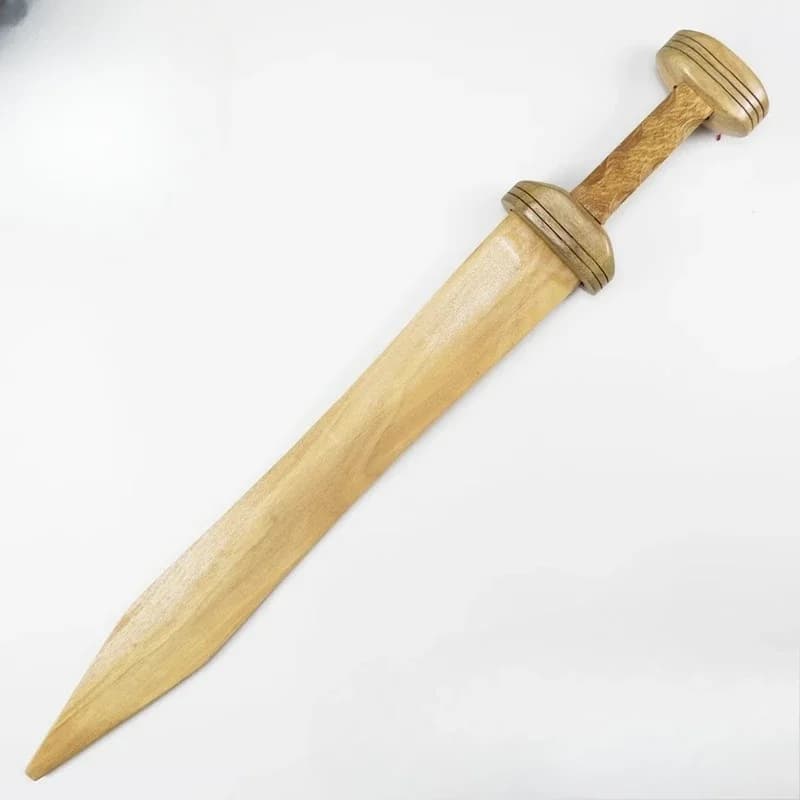 Sabre court en bois, sabre de colisee, arts martiaux, accessoires de pratique, gladiateur romain ant