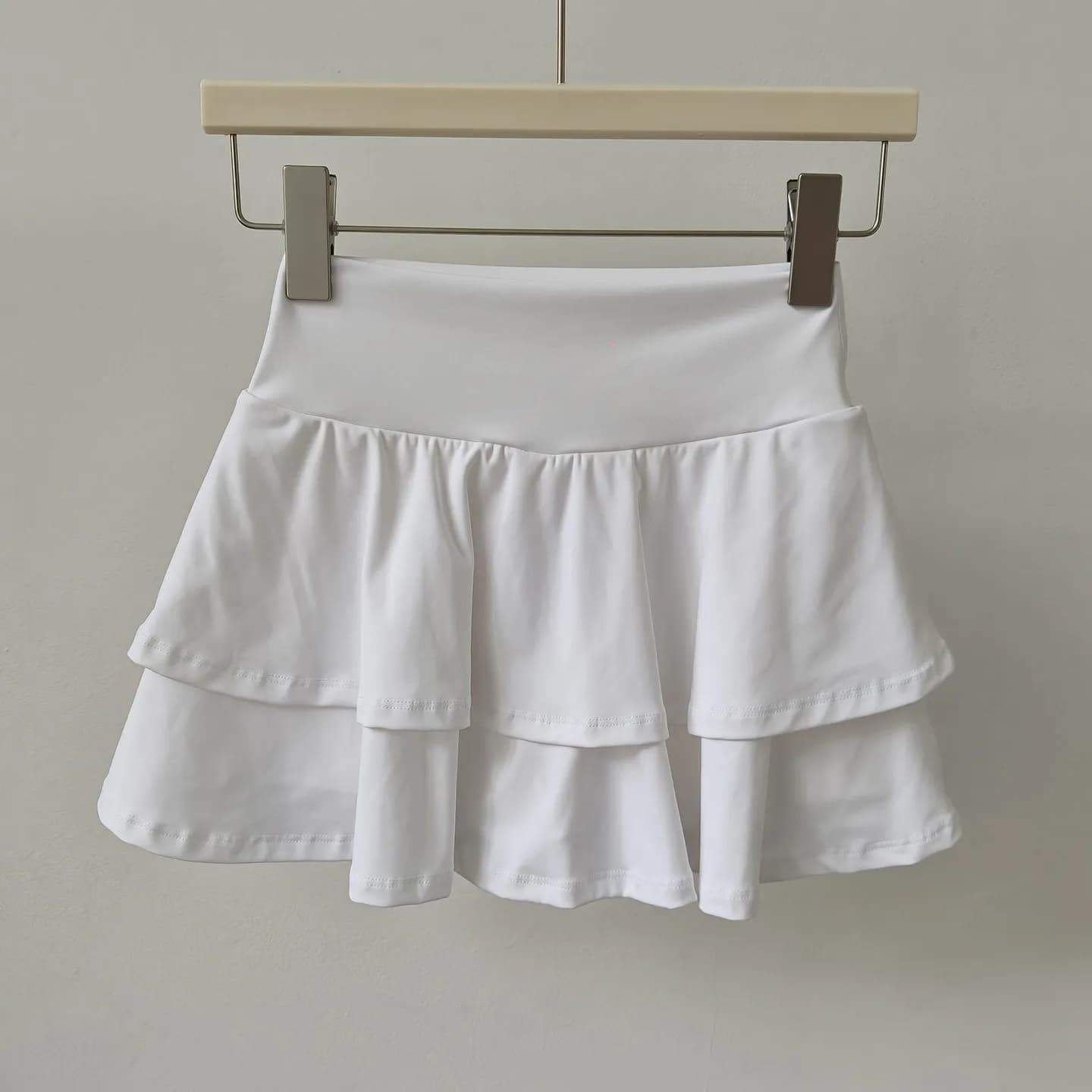 Jupe-short de sport taille haute anti-exposition à volants, séchage rapide, pour tennis, badminton, 