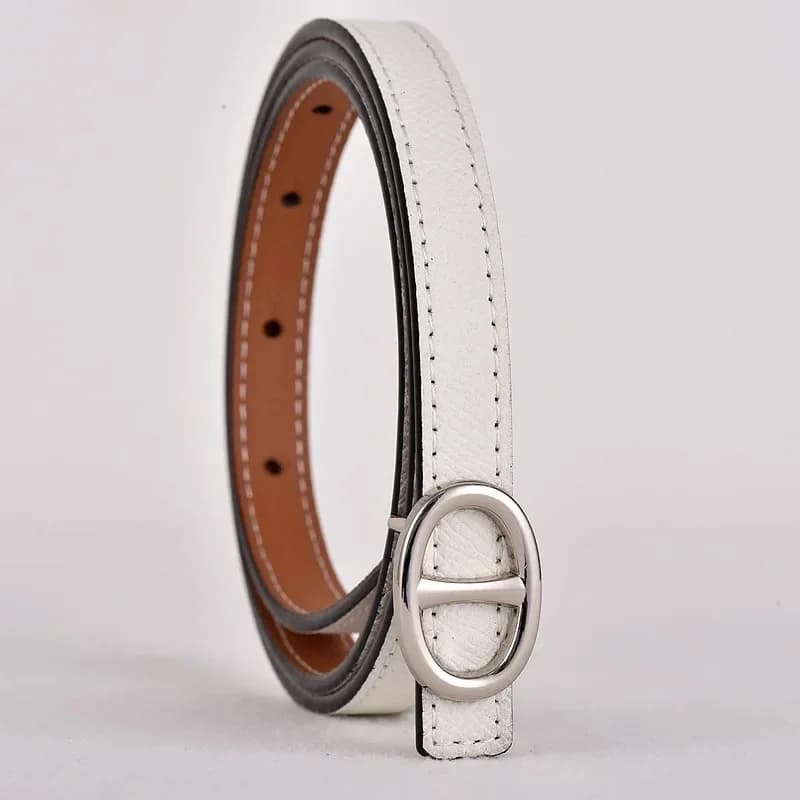 Nouvelle ceinture polyvalente en cuir fin pour femme, motif palmier double face, multicolore, pour j
