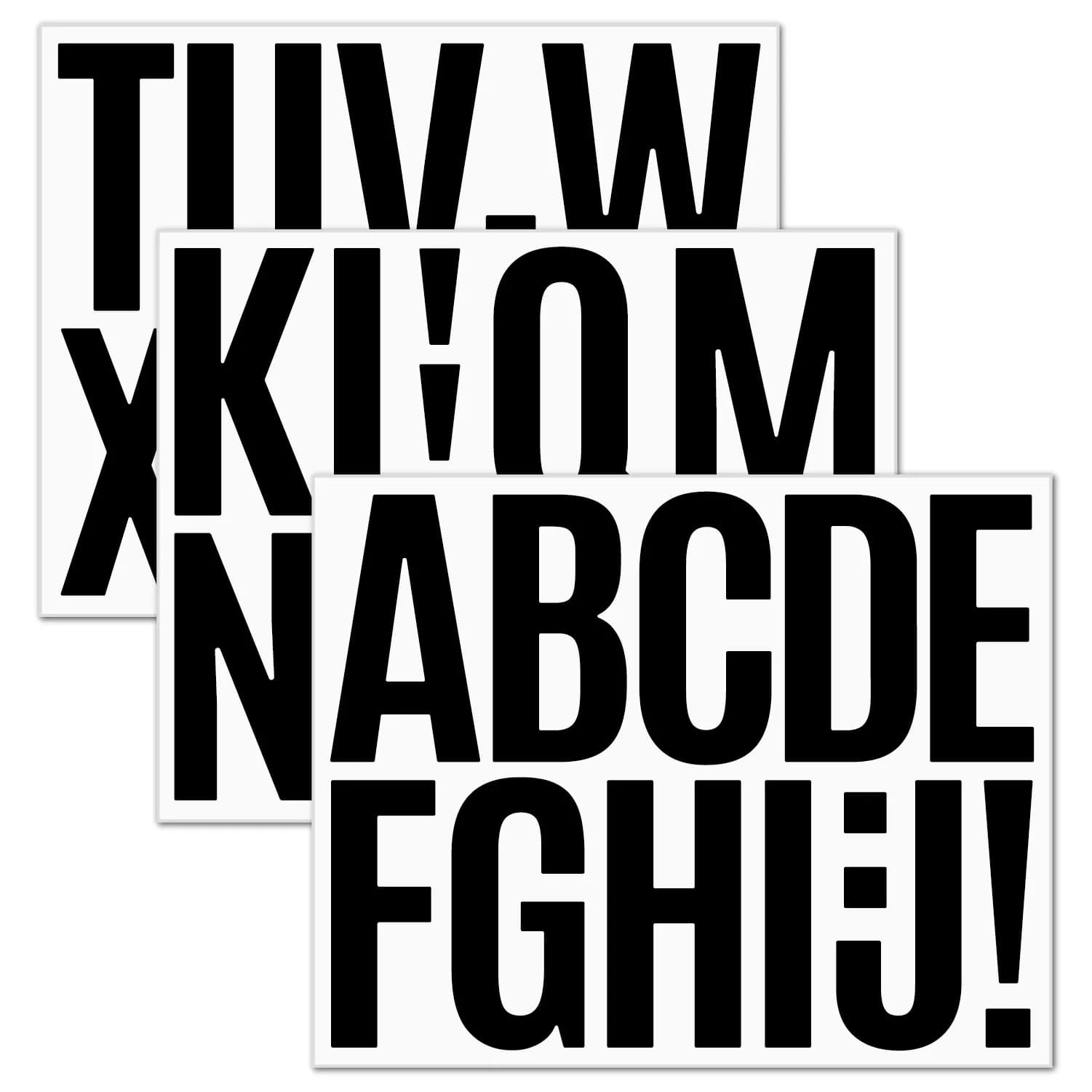 Autocollants de lettres et de chiffres de 3 pouces, imperméables, pour fenêtre de voiture, boîte aux