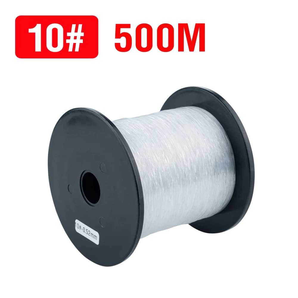 Ligne de pêche en Nylon de 500M, fil de pêche à longue coulée, ligne monofilament transparente et ro