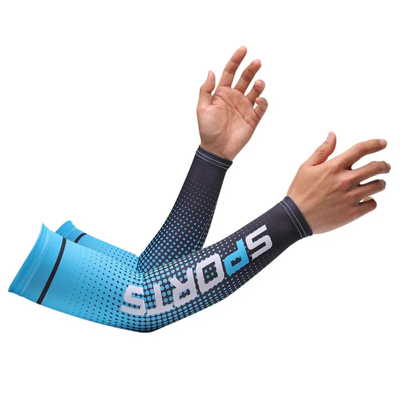 Manchons de bras de sport Ice pour hommes, manchette solaire UV, respirant, protection solaire d'été