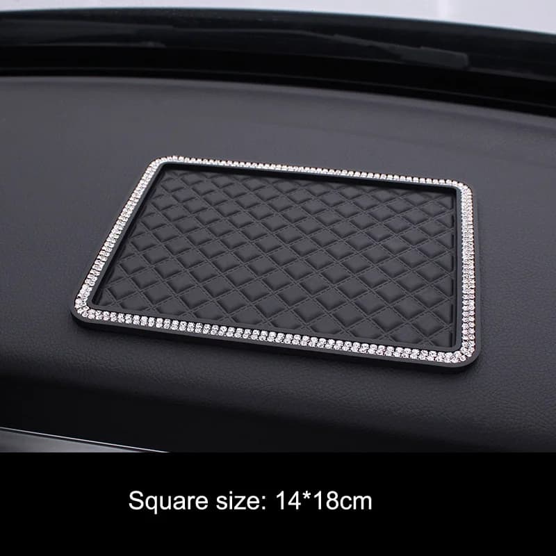 Tapis antidérapant en Silicone pour voiture, fleur de marguerite, cristal, support de lunettes de so