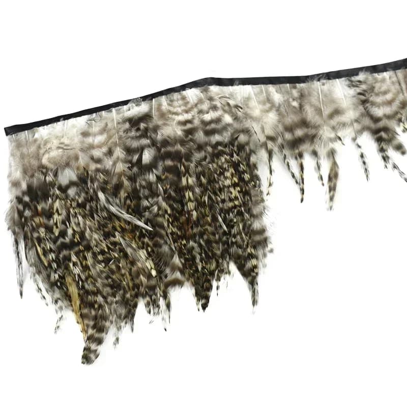 1 mètre de garnitures en plumes de faisan naturelles, franges à pampilles, ruban de garniture pour j